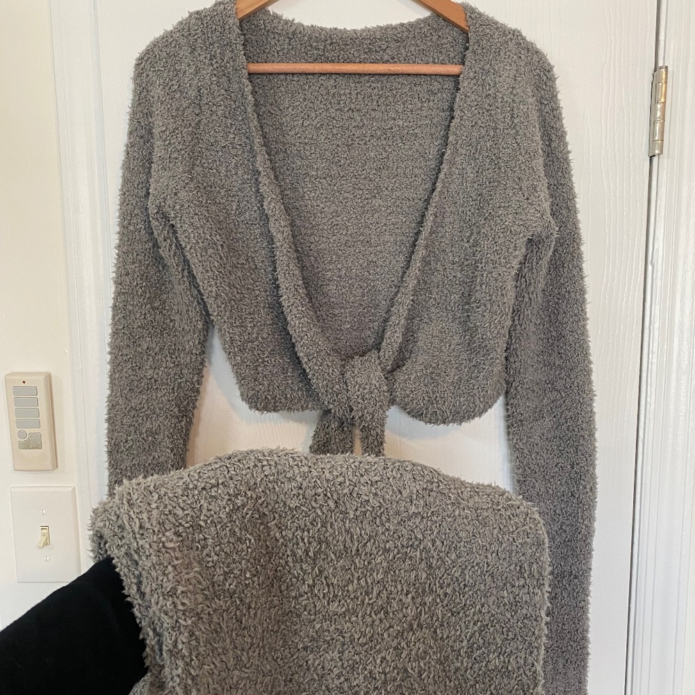 SKIMS Cozy Knit Wrap Top & Pants Set